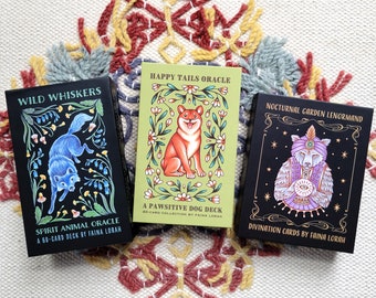 Animal Oracle Deck Collection - Wild Whiskers Oracle - Happy Tails Oracle - Nocturnal Garden Lenormand