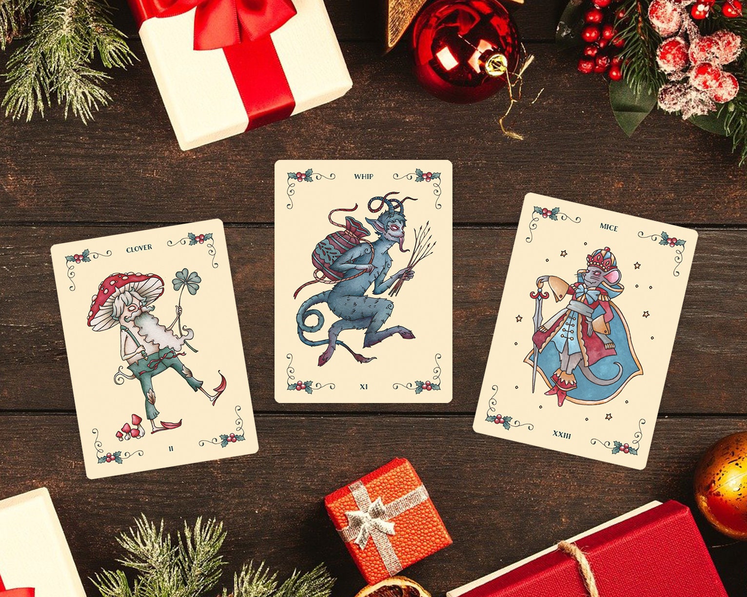 Yuletide Tales Lenormand - Christmas Oracle Cards - Yule Lenormand De…