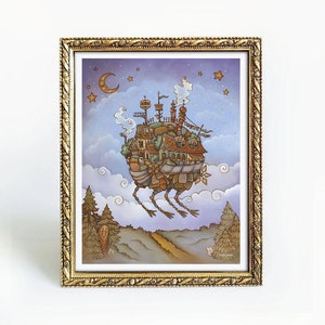 ワンダーラスト - 11x14 油絵プリント - ハウルの動く城