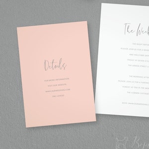 Details kaart, bruiloft insert, infokaart, infokaart, gedrukte infokaart, gedrukte insert, website kaart, botanische bruiloft, groen, lucy