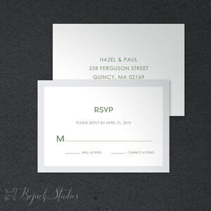 Tarjeta de respuesta floral vintage, tarjeta RSVP digital, tarjeta RSVP, tarjeta de respuesta impresa / tarjeta de respuesta digital, invitación moderna vintage, 18016