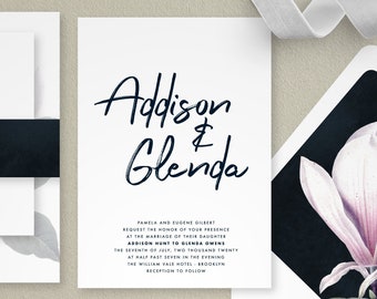 Wedding Invitations, Invitation Suite, Modern Wedding Invitations, Printed Invitations, Custom Wedding Invites, Classic Bespoke Wedding