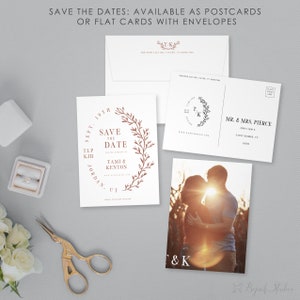 Datum-Karte, Hochzeit Postkarte, moderne retten das Datum speichern unsere Datum gedruckt Foto speichern das Datum,