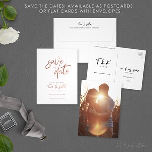 Datum-Karte, Hochzeit Postkarte, moderne retten das Datum speichern unsere Datum gedruckt Foto speichern das Datum,