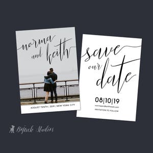Foto Save the Date, Save Our Date Karte, Wedding STD, Wedding Announcement, Portrait Save the Date, Verlobungsfoto, SD010