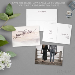 Datum-Karte, Hochzeit Postkarte, moderne retten das Datum speichern unsere Datum gedruckt Foto speichern das Datum,