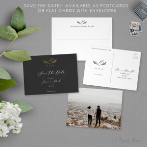 Datum-Karte, Hochzeit Postkarte, moderne retten das Datum speichern unsere Datum gedruckt Foto speichern das Datum,