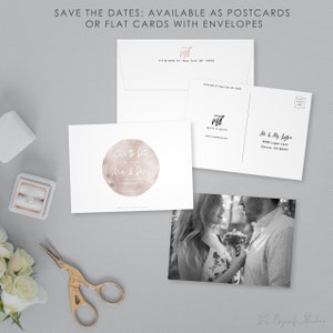 Datum-Karte, Hochzeit Postkarte, moderne retten das Datum speichern unsere Datum gedruckt Foto speichern das Datum,
