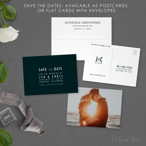 Datum-Karte, Hochzeit Postkarte, moderne retten das Datum speichern unsere Datum gedruckt Foto speichern das Datum,