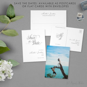 Datum-Karte, Hochzeit Postkarte, moderne retten das Datum speichern unsere Datum gedruckt Foto speichern das Datum,