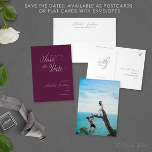Datum-Karte, Hochzeit Postkarte, moderne retten das Datum speichern unsere Datum gedruckt Foto speichern das Datum,