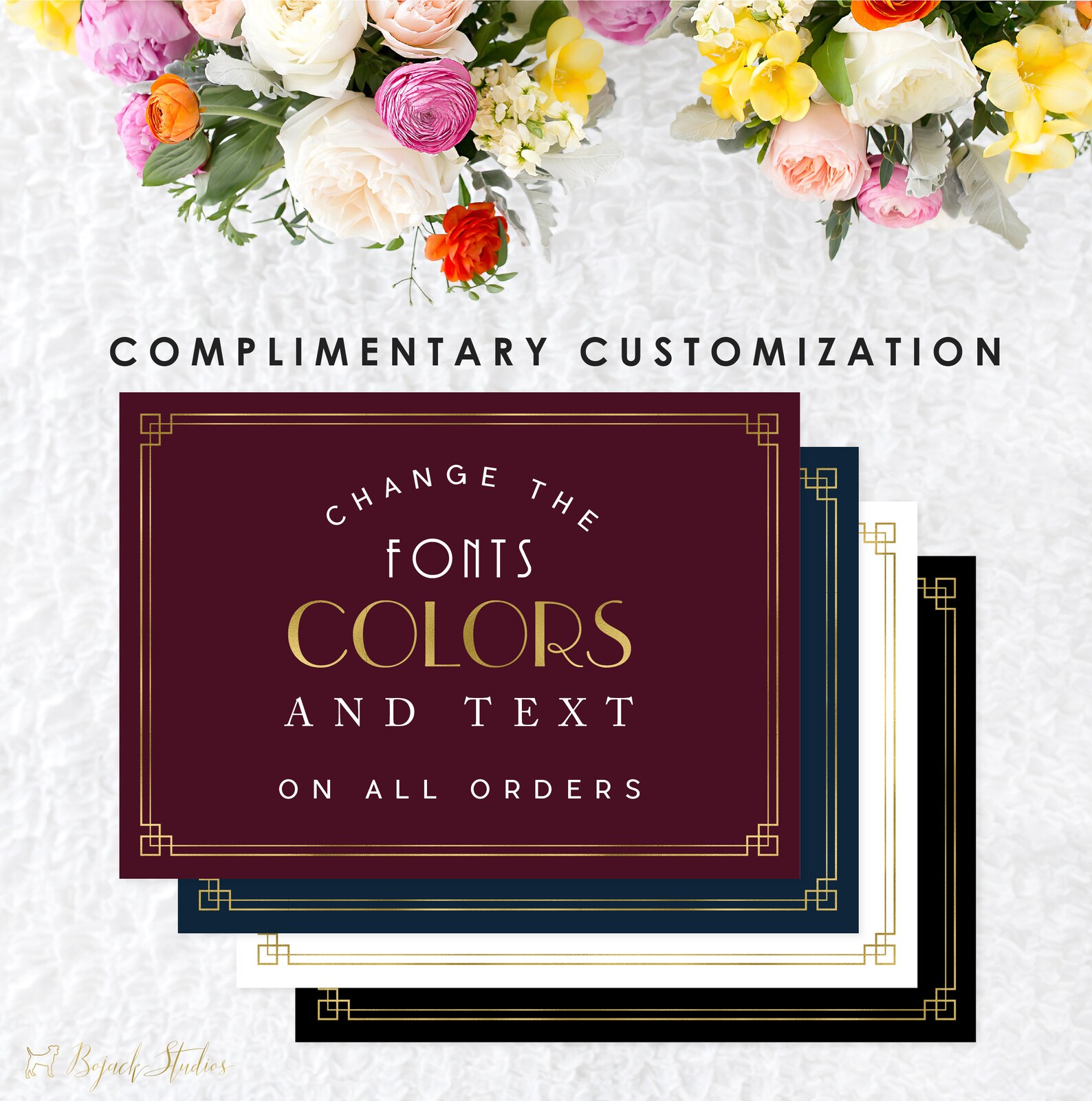 Custom Art-deco Sign Wedding Party Sign Printable Wedding | Etsy