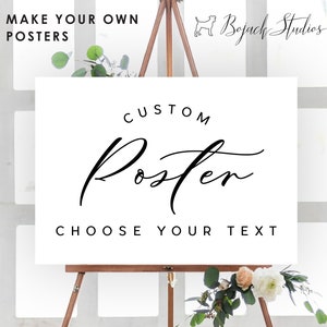 Custom Poster, Custom Wedding Poster, Wedding Poster, Custom Wedding Poster, Printed Poster, Wedding Poster, Make Your Own Poster, 18032