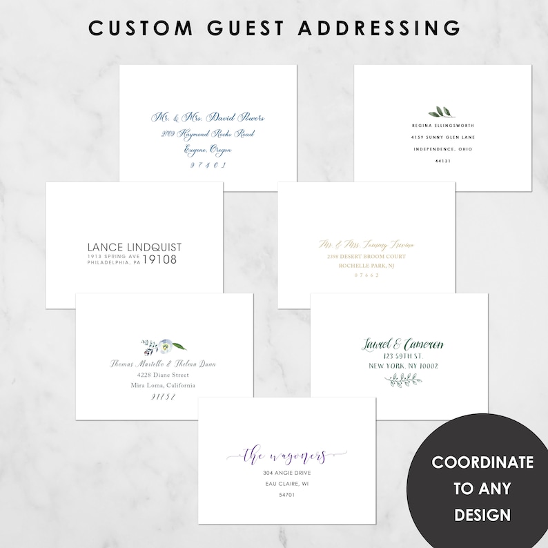 Printed Envelopes, Invitation Envelope Printing, Return Address Printing, Digital Calligraphy, Envelope Addressing, Wedding Address UG02 image 4