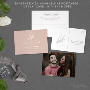 Datum-Karte, Hochzeit Postkarte, moderne retten das Datum speichern unsere Datum gedruckt Foto speichern das Datum,