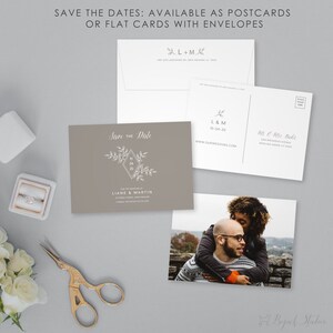 Datum-Karte, Hochzeit Postkarte, moderne retten das Datum speichern unsere Datum gedruckt Foto speichern das Datum,