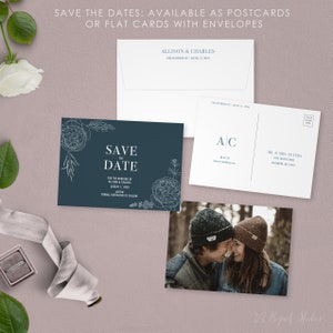 Datum-Karte, Hochzeit Postkarte, moderne retten das Datum speichern unsere Datum gedruckt Foto speichern das Datum,