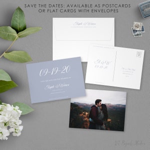 Datum-Karte, Hochzeit Postkarte, moderne retten das Datum speichern unsere Datum gedruckt Foto speichern das Datum,