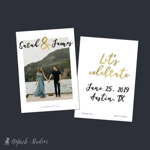 Foto Save the Date, Save Our Date Karte, Hochzeit STD, Hochzeit Ankündigung, Portrait Save the Date, Verlobungsfoto, SD009