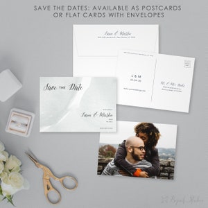 Datum-Karte, Hochzeit Postkarte, moderne retten das Datum speichern unsere Datum gedruckt Foto speichern das Datum,