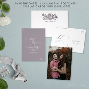 Datum-Karte, Hochzeit Postkarte, moderne retten das Datum speichern unsere Datum gedruckt Foto speichern das Datum,