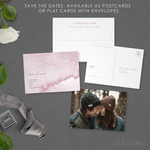 Datum-Karte, Hochzeit Postkarte, moderne retten das Datum speichern unsere Datum gedruckt Foto speichern das Datum,