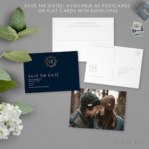 Datum-Karte, Hochzeit Postkarte, moderne retten das Datum speichern unsere Datum gedruckt Foto speichern das Datum,