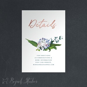 Florale Hochzeitskarte, Infokarte, Infokarte, Detailkarte, Gedruckte Infokarte, Einlage, Website Karte, Vintage Floral Hochzeit, Grün, 18028