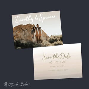 Foto Save the Date, Save Our Date Karte, Hochzeit STD, Hochzeit Ankündigung, Landschaft Save the Date, Verlobungsfoto, SD004