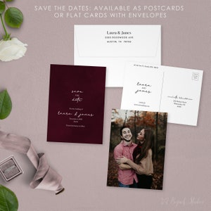 Datum-Karte, Hochzeit Postkarte, moderne retten das Datum speichern unsere Datum gedruckt Foto speichern das Datum,