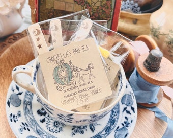 Personalized Cinderella tea party favors ( 10 favors)