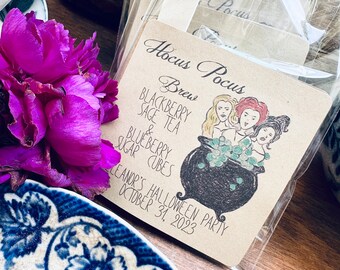 Hocus Pocus Tea favors personalized (10 favors)