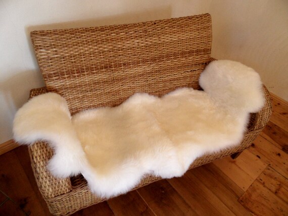 Schaffell Lammfell Teppich Naturweiss Doppelfell Ca 205cm X Etsy
