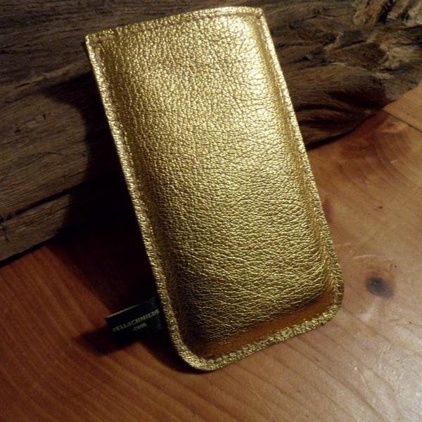 Bag pass. F. Samsung S6 Calf Leather Gold