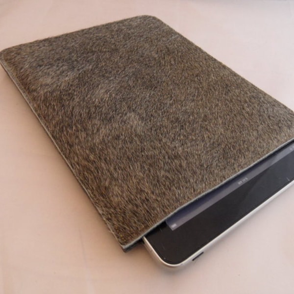 Tablet Tasche Kuhfell Wollfilz pass. f. iPad 2-4