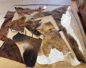 Cowhide remnants, fur remnants, cowhide remnants, pieces for crafting, real cowhide E14