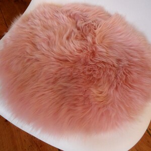 seat cover / pad lambskin sheepskin antique-rose 40cm