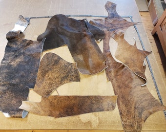 Cowhide remnants, cowhide remnants, cowhide pieces for crafting, real cowhide E1