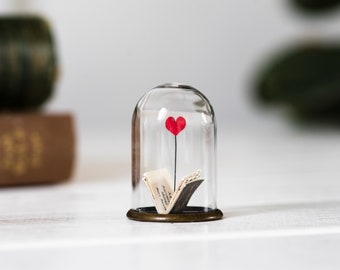Book miniature paper art, mini book ornament