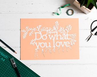 Positive affirmation paper cutting kit, adult craft kit, do what you love