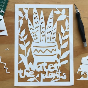 Paper cutting plant template image 1