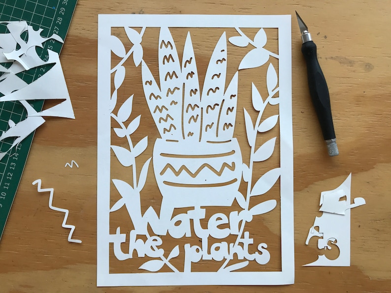 Paper cutting plant template image 1