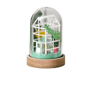 Paper craft kit greenhouse, DIY paper craft model kit for adults image 10