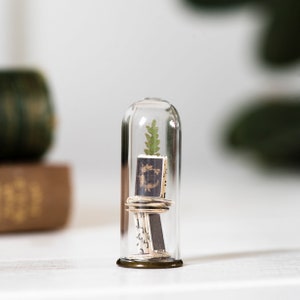 Paper book library, miniature library ornament image 1