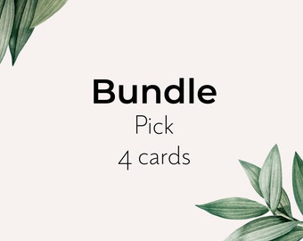Bundle of seed paper card - pick 4 eco sustainable recyclable cards