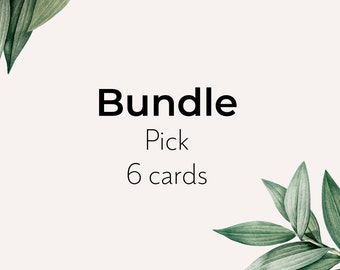 Bundle of seed paper card - pick 6 eco sustainable recyclable cards