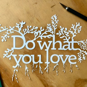 Positive affirmation paper cutting kit, adult craft kit, do what you love image 9