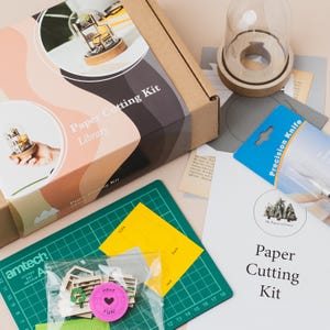 Paper Cutter Library DIY Library Paper Cutting Craft Kit: 3D Dome Scene - Etsy