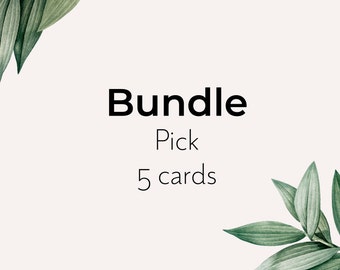 Bundle of seed paper card - pick 5 eco sustainable recyclable cards