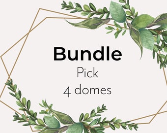 Bundle pick 4 domes, mini paper ornament